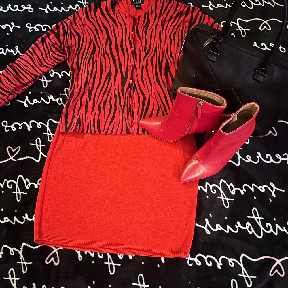 💎Red Animal Print Cardigan💎